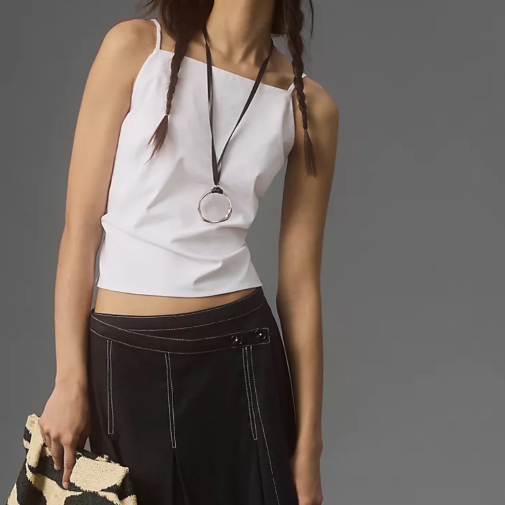 White backless top
